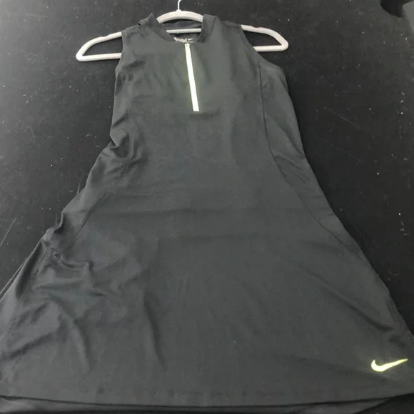 Dresses | Black With Green Zipper Nike Tennis Dress | Poshmark
